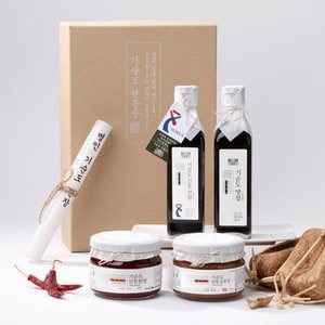 모두의식탁 [전통명인] 명인의 장 선물세트 12호 1.24kg[된장+고추장+간장+맛장]