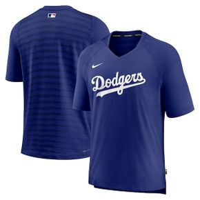 [해외] 916034 나이키 MLB LA 다저스 Authentic Collection Pregame Raglan VNeck Royal