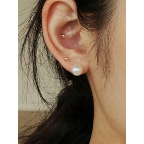 14K Gold Swarovski Pearl Earring