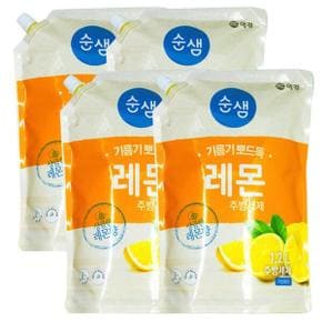 애경 순샘 레몬 1200ML X 4개 주방세제 트리오