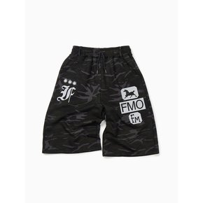 트레블 카모 버뮤다 스웨트 팬츠 [블랙]