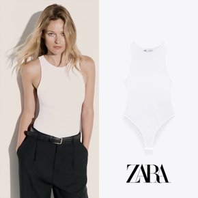 ZARA 자라 화이트 홀터넥 바디수트