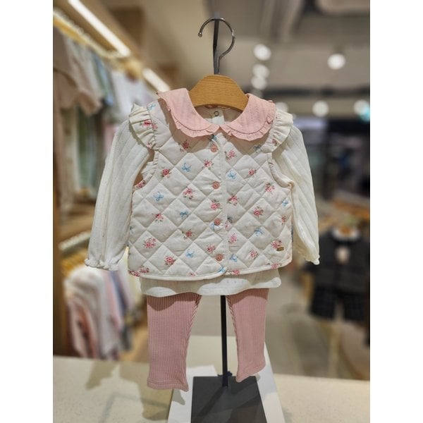 [파주점] (PK) 쁘띠리본 퀼팅베스트  상하 SET 3511361102