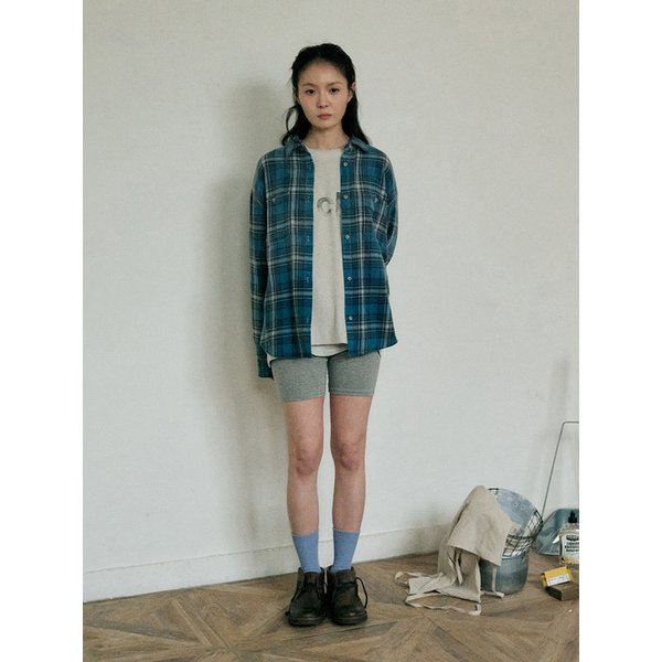 effie check shirt (blue)