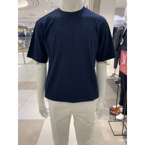 S/S 네이비 코튼 넥밴딩 티셔트