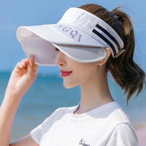 여자 여름 챙길이 깊은 양날개 햇빛차단 썬캡 모자