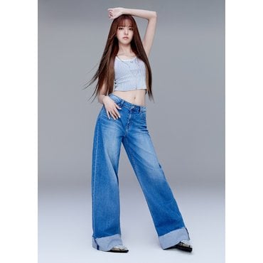 게스 여성 M톤 롤업와이드 [YP2D6095]