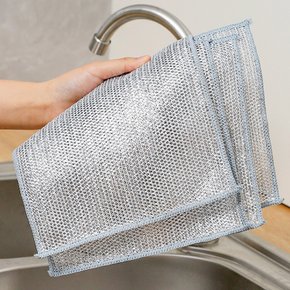쉼공작소 노스크레치 수세미 은사 망사 주방 설거지 그물망 수세미 20x20(cm)