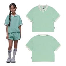 [여아 핫썸머 코디 추천]  테리 카라 반팔티 MINT  K242GPL010