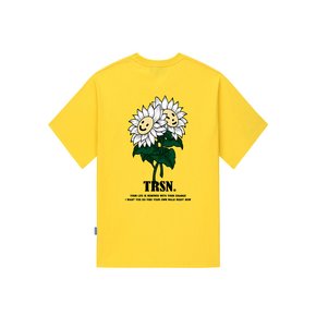 SMILE FLOWER T-SHIRTS - YELLOW