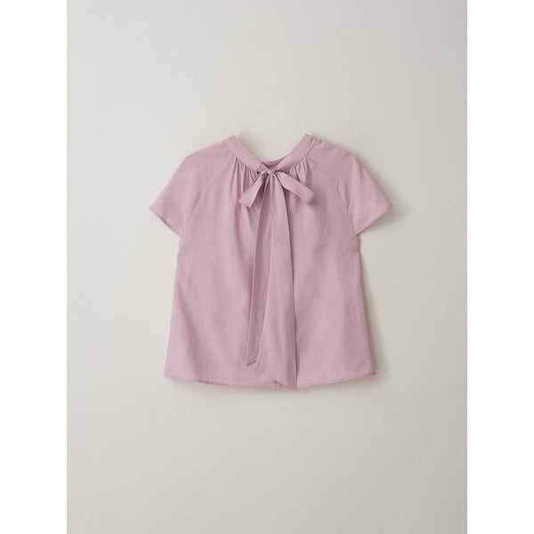 SHIRRING BACK RIBBON BLOUSE PINK MBESTO019PK