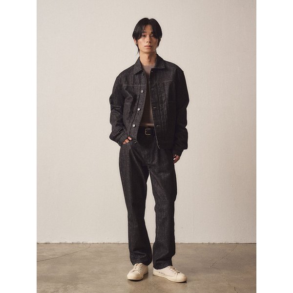 Black Straight Denim Pants