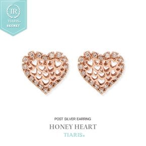 [TIARIS(티아리스) by SECRET] 은침귀걸이 허니하트/Honey Heart_EVE27E-P