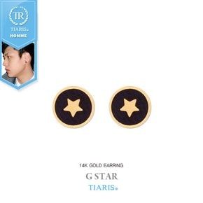 [TIARIS(티아리스) by HOMME] 남자 14k귀걸이 G스타 /G STAR _ FE3634