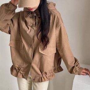 망고 스트링 후드 야상점퍼_P328504636