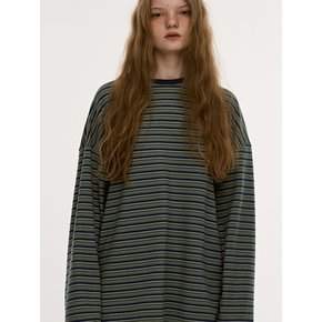 Fleece Stripe long sleeve tee_green