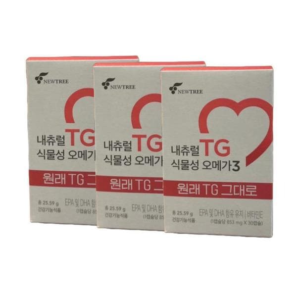 [뉴트리] 뉴트리 내츄럴 TG 식물성 오메가3 853mg X30캡슐 3박스 /SJ (S36939250)