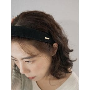 Black corduroy hairband