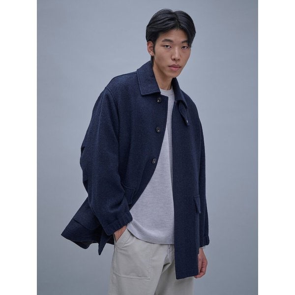 Wool Safari Coat  Navy (GS4930HF1R)