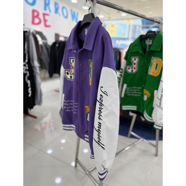 [여주점] 남여공용점퍼,오버핏 야구점퍼, PU컬러 JEZZ63805