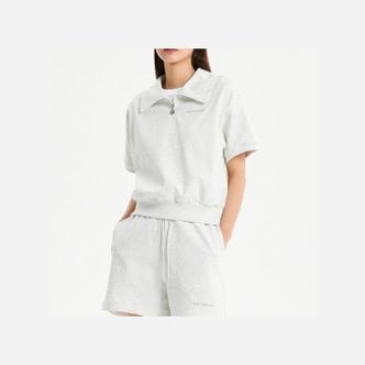 뉴발란스 NB WOMEN 썸머 에코 반집업 반팔 맨투맨 (SEMI OVER FIT) NBNCE2W312-AC