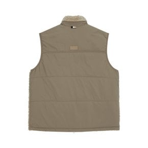 FLEECE PADDED VEST - BEIGE (MEN)