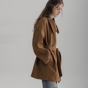 Half Wool High Neck Coat