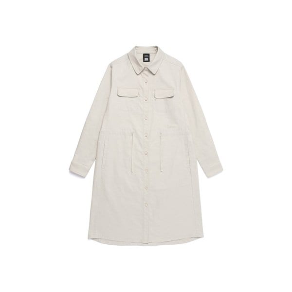 N253WOP010 여성 데님라이크 버튼업 원피스 SILVER BIRCH