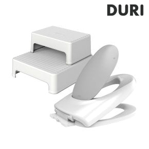 3.0 트리플 무소음 유아변기커버 + 2단 디딤대 화이트