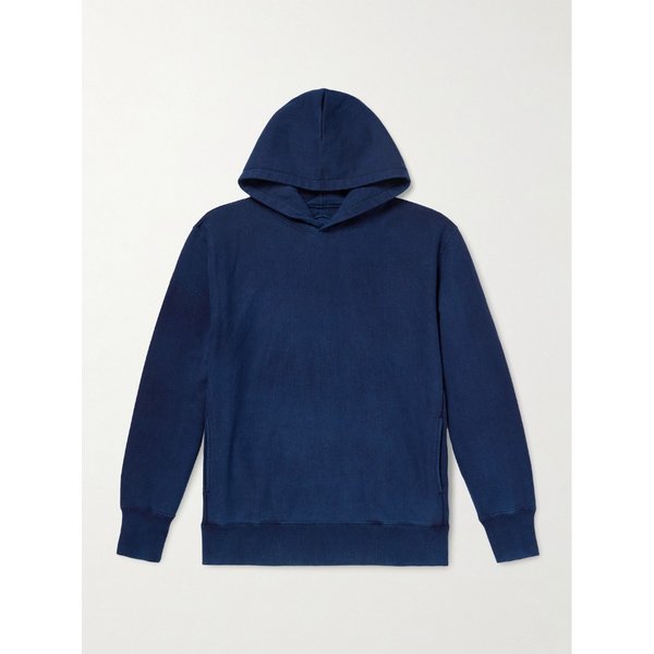 블루블루재팬 인디고 다이  코튼 저지 후드 티셔츠 46376663162963353