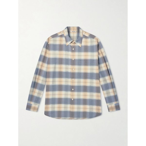 체크 울 포플린 셔츠 46376663162971133