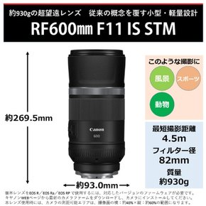 캐논 카메라 렌즈 RF600mm F11 IS STM (캐논 RF/싱글 포커스 렌즈)