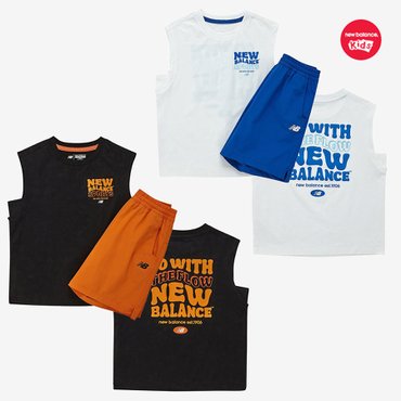 뉴발란스키즈 Splash_스탠다드 핏 슬리브리스 셋업 (NK9YF2703U)