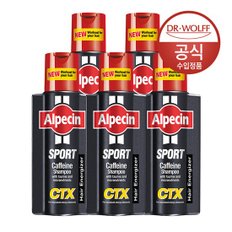 스포츠 카페인 샴푸 CTX 모발 건강 250ml x5