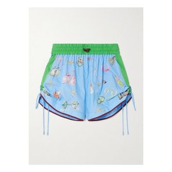 ALEMAIS 알레마이스 아누크 콜라토니 프린트  코튼 포플린 쇼츠 라이트 블루 46376663162877483