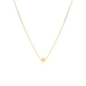 [925 silver] Un.silver.173 / simple ball necklace (gold)