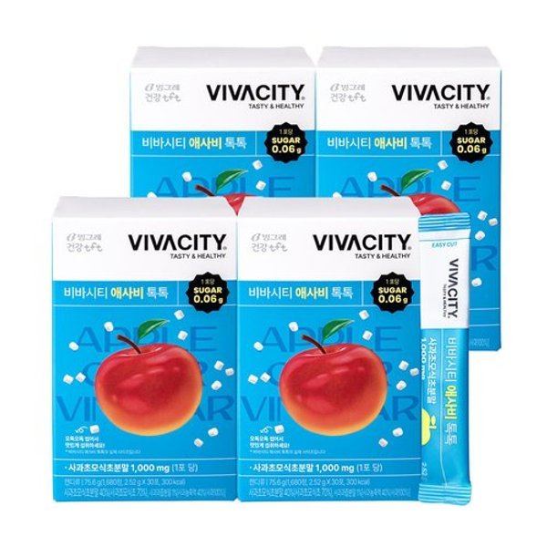 [T] 빙그레 비바시티 애사비 톡톡 4박스 (4개월분)