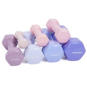 아이워너 PVC 뷰티 육각 미용 아령 2개 세트 0.5kg 베이비핑크