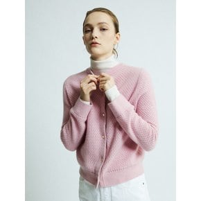 Textured Two-way Pullover/Cardigan Pink