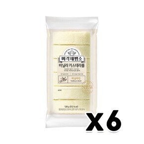 삼립 미각제빵소 바닐라 카스테라롤 베이커리빵 128g x 6개