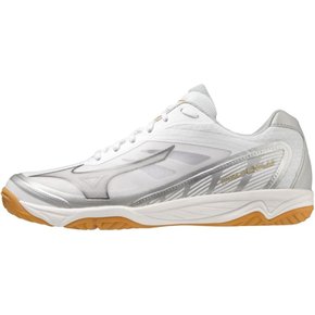 MIZUNO [미즈노] 배구화 플라이 플라이 클럽 실내 와이드 경량 실내 27.5cm 2E 화이트/실버/골드