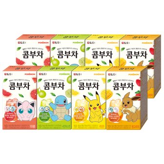 茶담터 담터 포켓몬콤부차 10T X8 (레몬,샤인머스켓,자몽,망고리치)