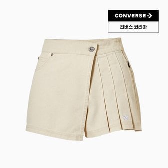 컨버스 워시드 데님 미드 쇼츠 네츄럴 아이보리 WCH877-W0L