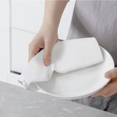 일본KK/화이트 도비직 키친 크로스35cm/부드럽고 흡수성이 뛰어난 행주