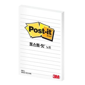 3M 포스트잇 노트 660-50 화이트/102x152 50매 (1개 (WC7DE9A)