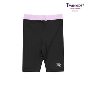 5부 배색 쫄바지 T8MT7P27 BK _P337535343