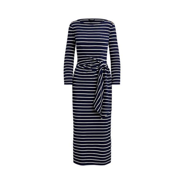 스트라이프 타이 프런트 코튼 블렌드 드레스(WMLRDRSS0620017410)