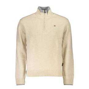 4703455 Napapijri Chic Half-Zip Sweater with Contrast Mens Embroidery