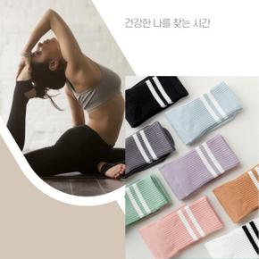 미끄럼방지 논슬립 필라테스 양말 요가 토삭스 롱삭스 화이트 (S28679359)
