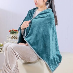 똑딱이단추 극세사 망토 담요 70x130cm 거실 차박담요